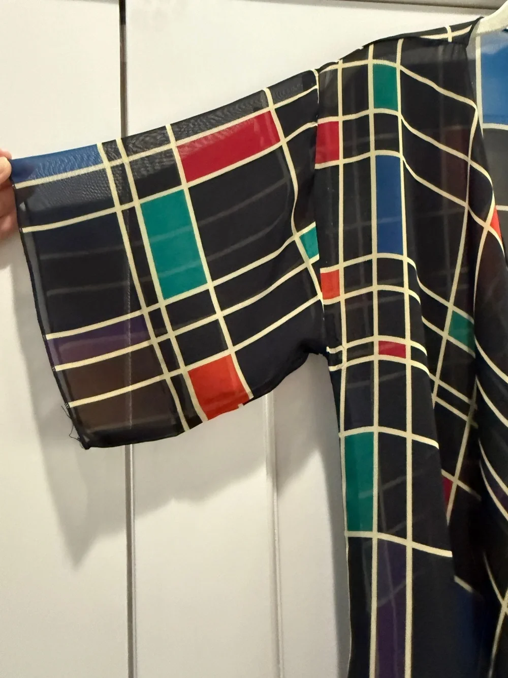 LuLaRoe Sheer Multicolor Kimono-style Wrap or Cover-up